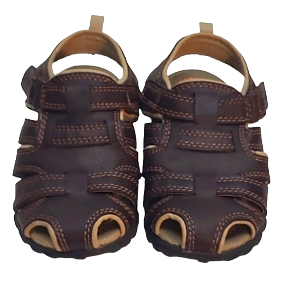 Carter's Classic Fisherman Sandal Slip On Open Heel Boy's Velcro Boat Shoes Sz 9 - Picture 1 of 17